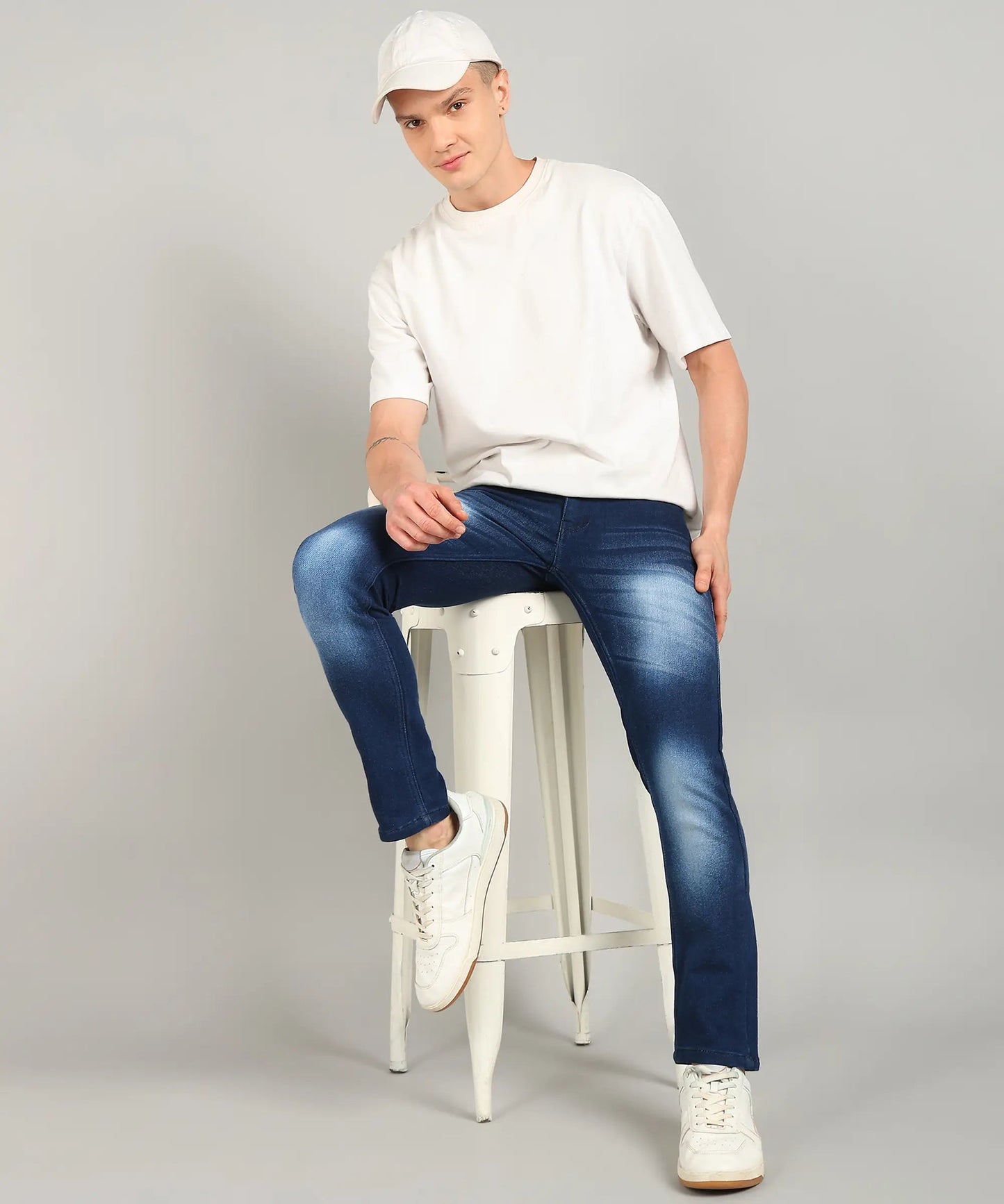 DENIMOR Relaxed Fit Men Blue Spray Jeans DENIMOR