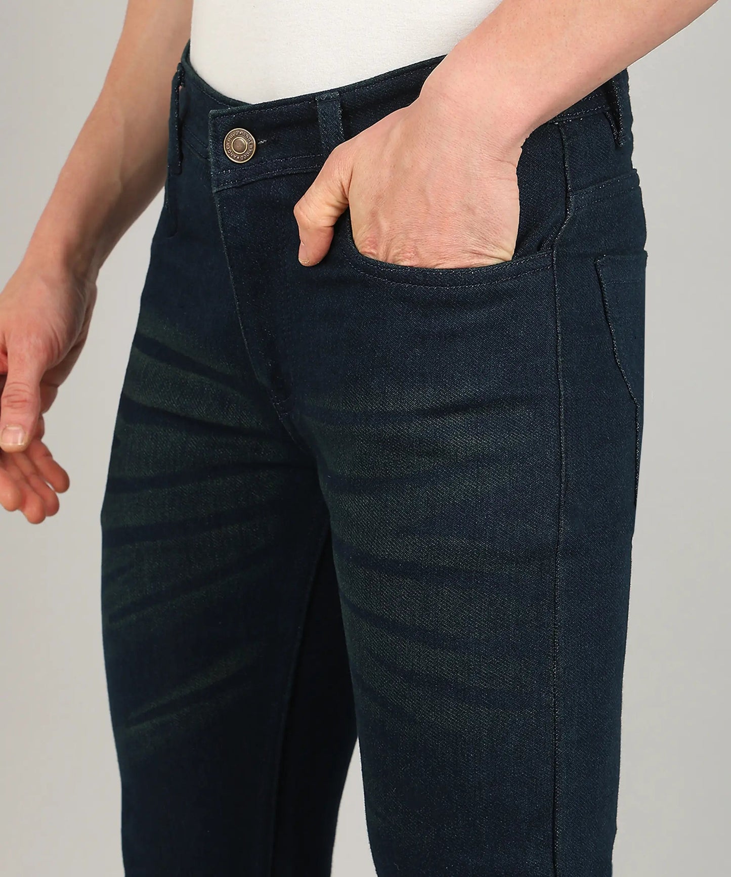 DENIMOR Relaxed Fit Men Dark Green Jeans DENIMOR