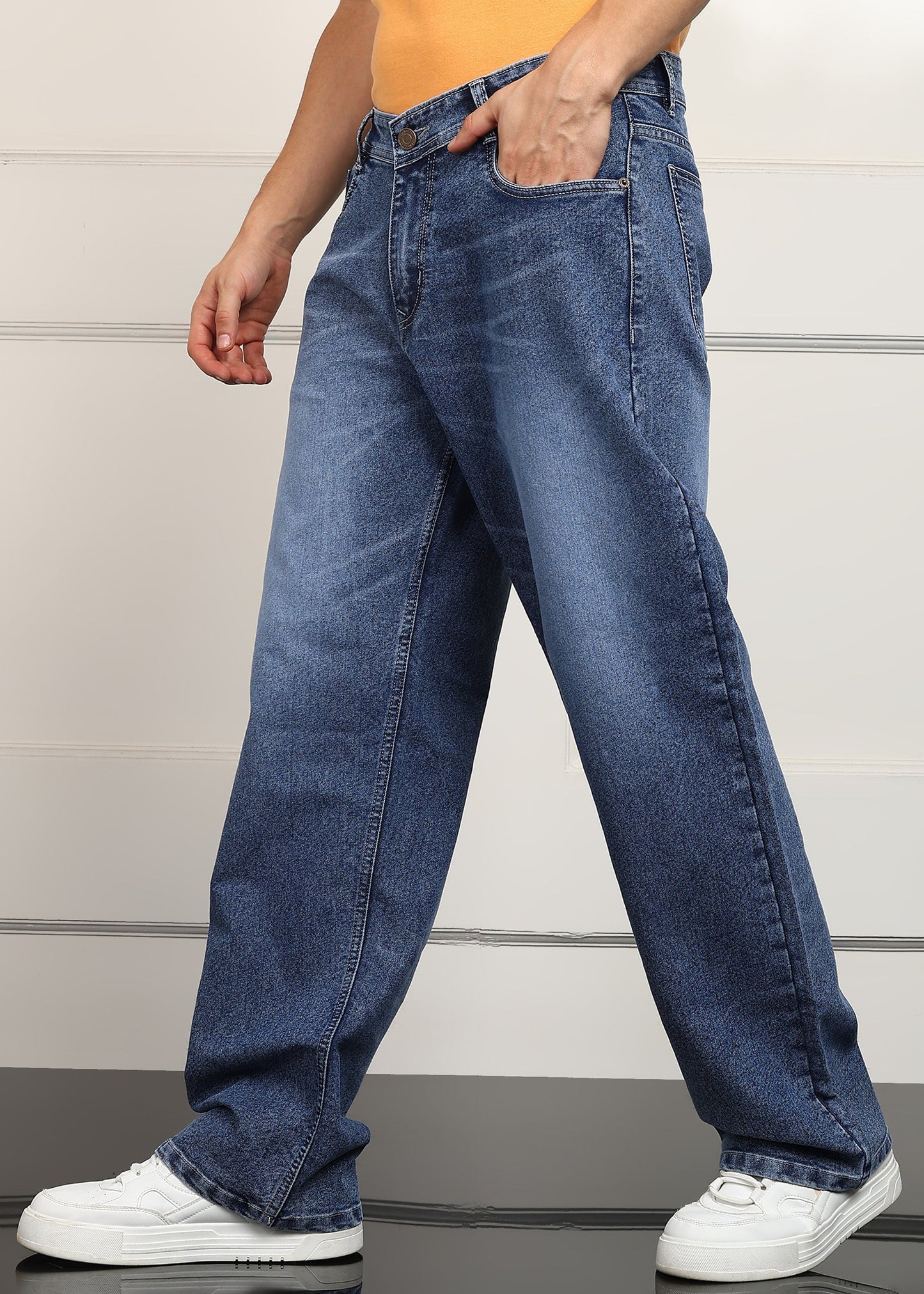 DENIMOR Loose Fit Men Blue Baggy Jeans DENIMOR