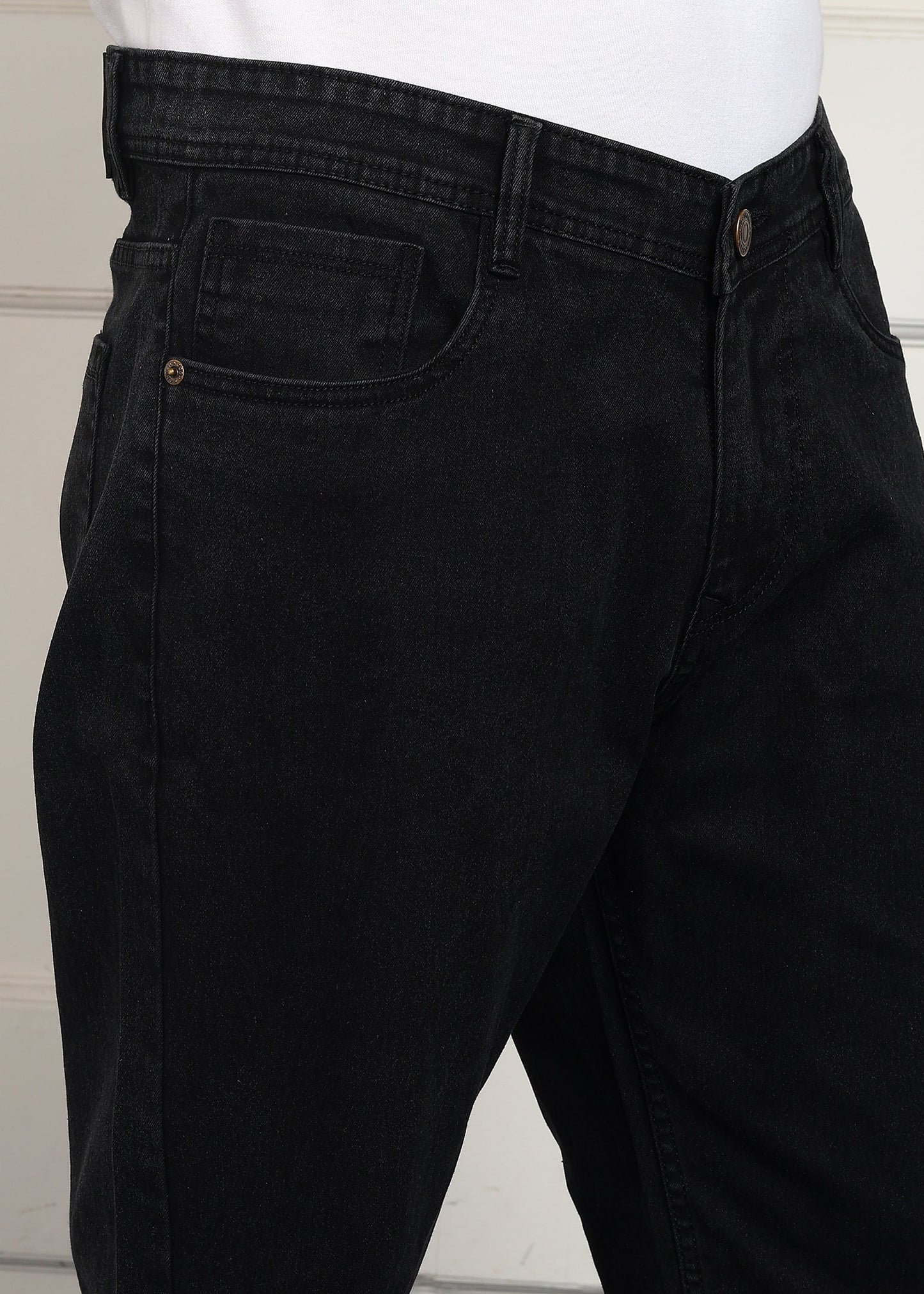 DENIMOR Loose Fit Men Black Jeans DENIMOR