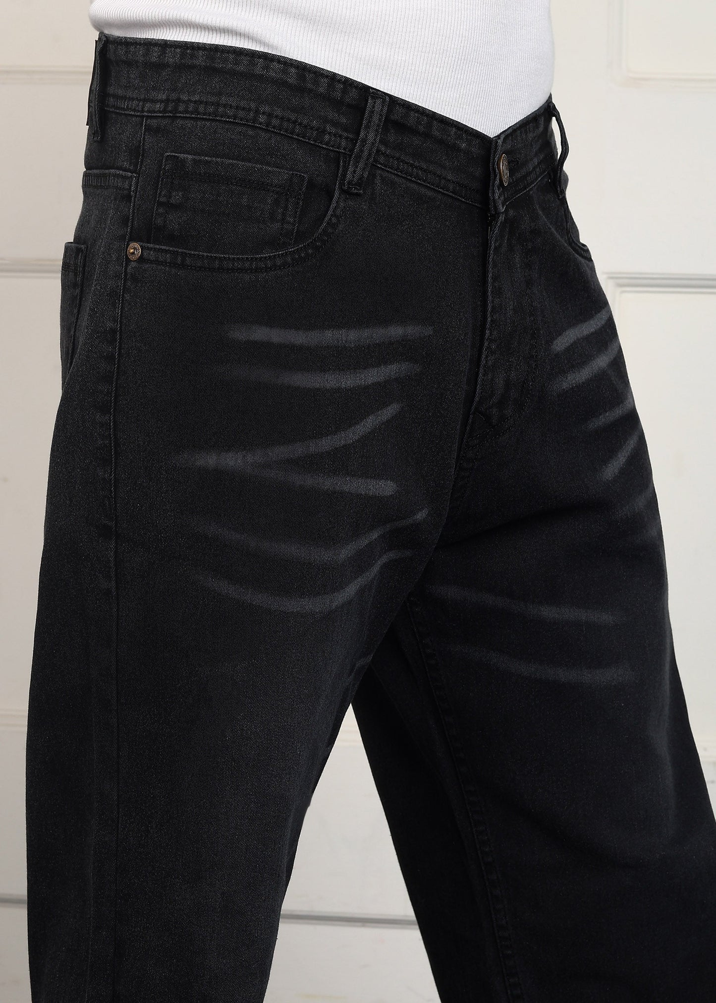 DENIMOR Loose Fit Men Black Jeans DENIMOR