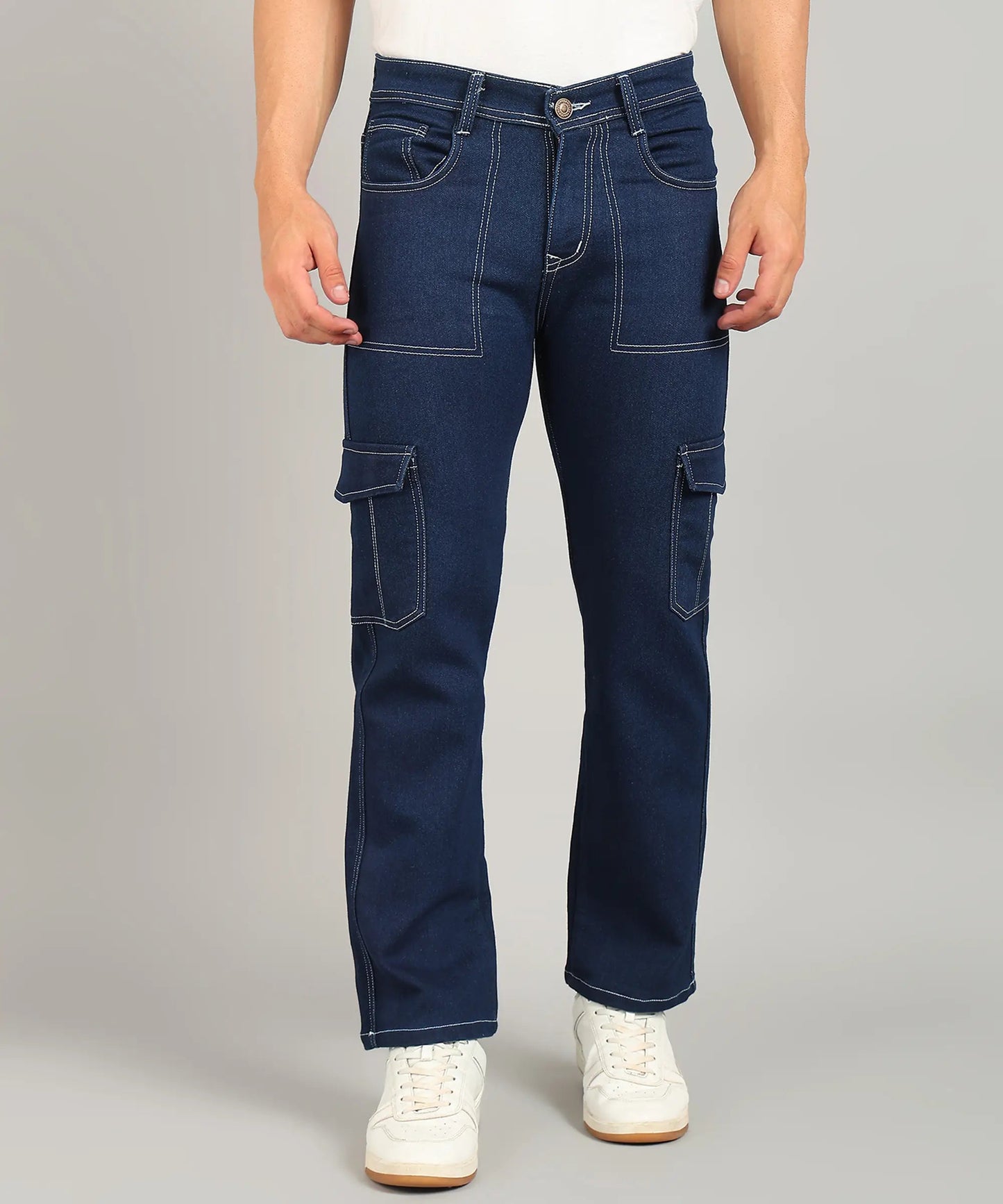 DENIMOR Men Lycra Cargos DENIMOR