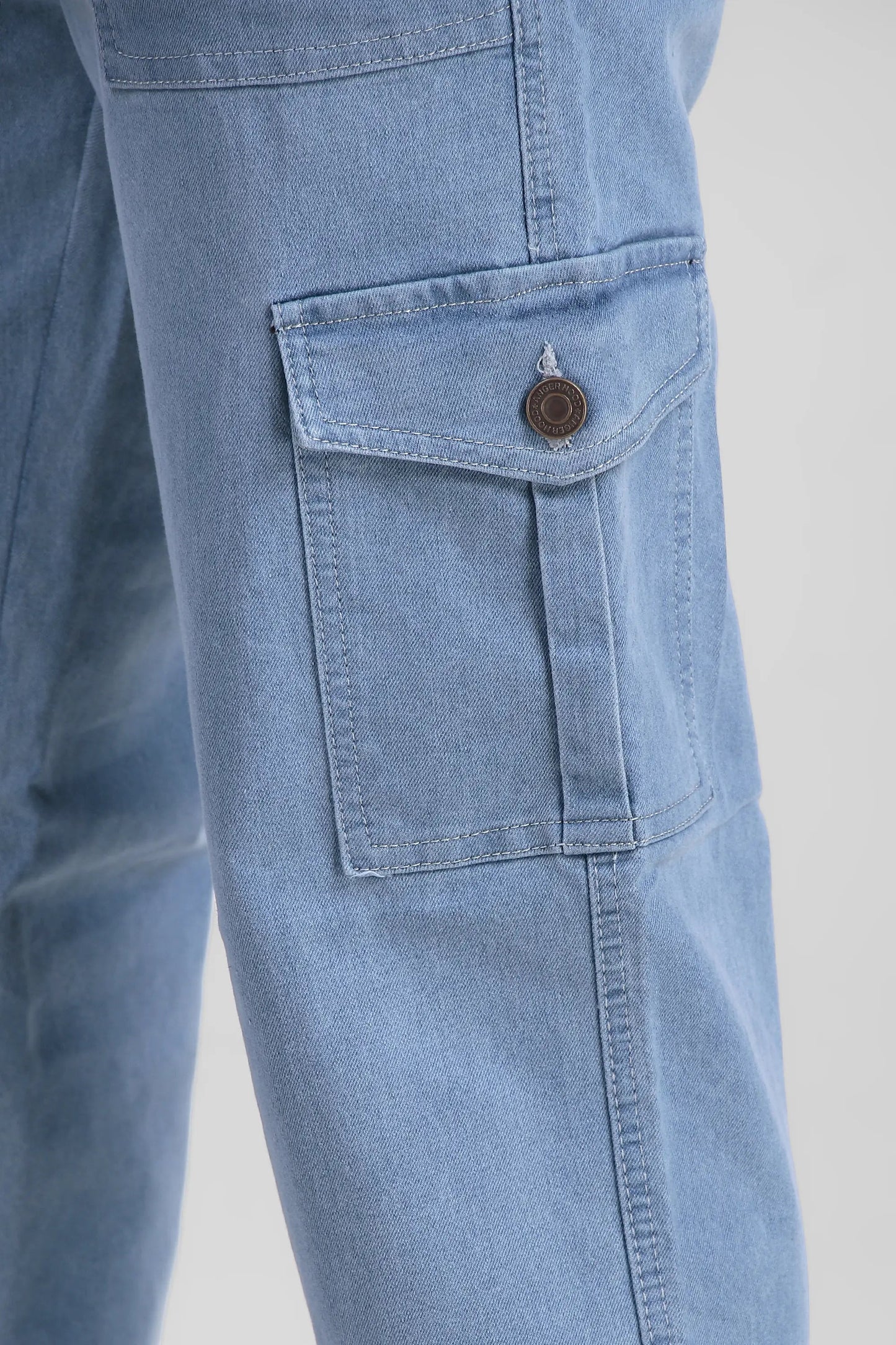 DENIMOR Men Baggy Light Blue Cargo DENIMOR