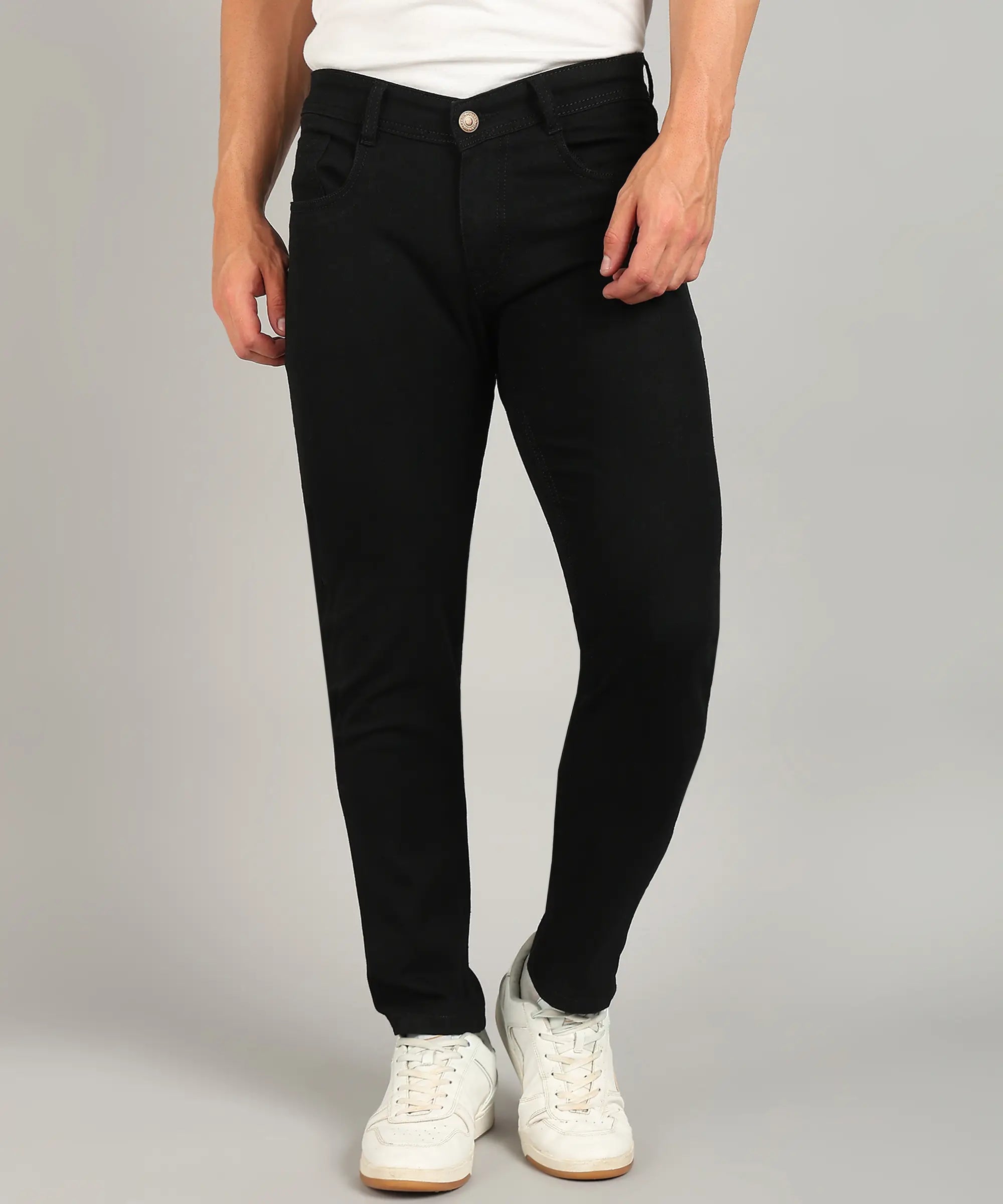 DENIMOR Relaxed Fit Men Black Jeans DENIMOR