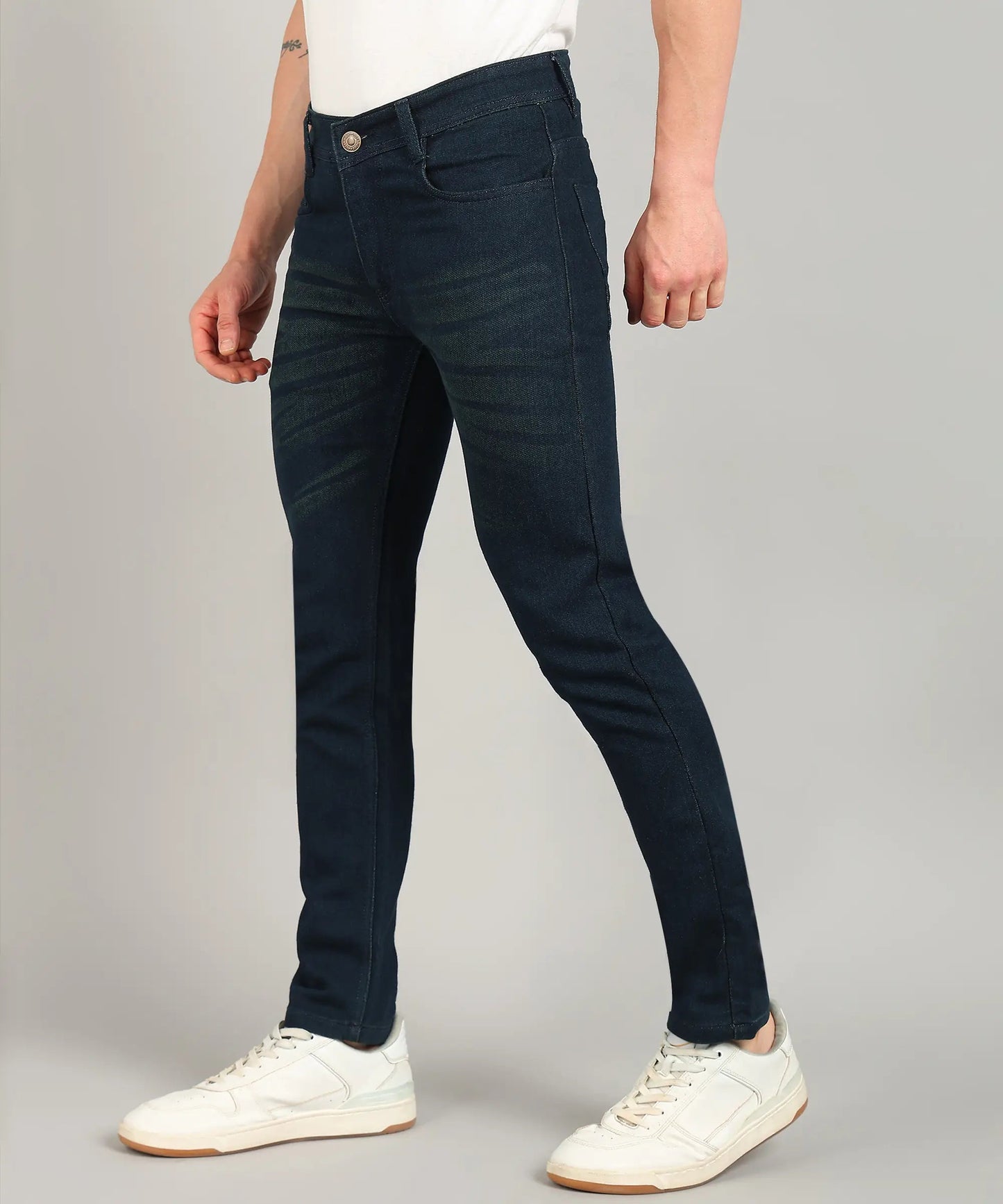 DENIMOR  Relaxed Fit Men Dark Green Jeans DENIMOR