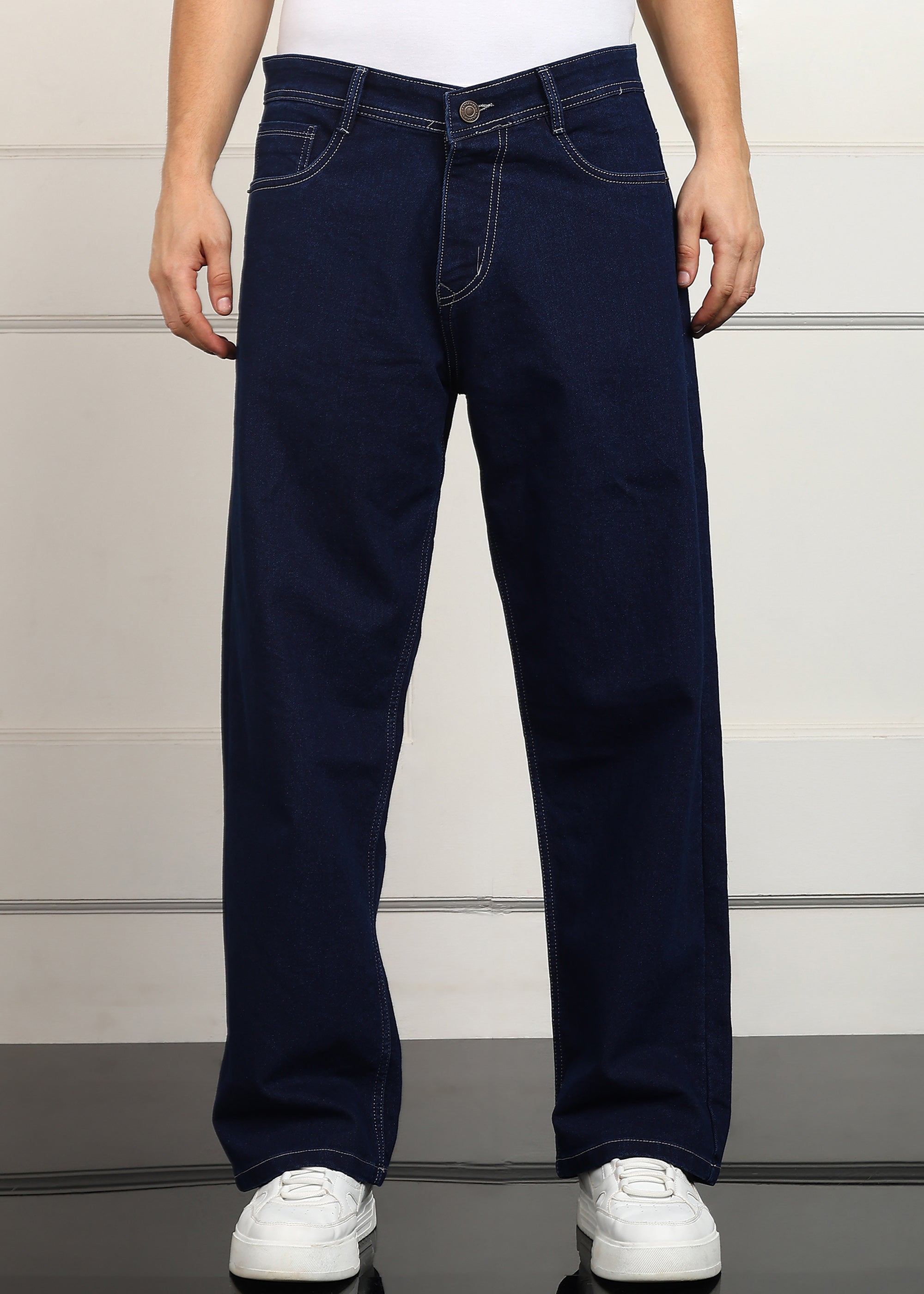 DENIMOR Loose Fit Men Dark Blue  Jeans DENIMOR