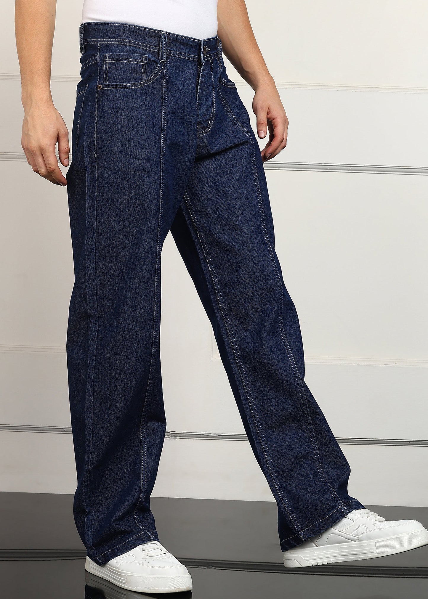 DENIMOR Loose Fit Men Dark Blue  Jeans DENIMOR