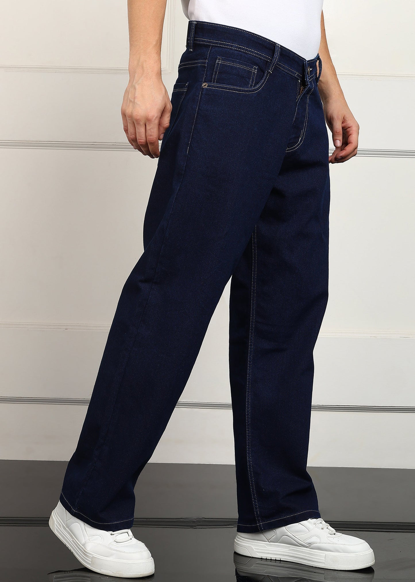 DENIMOR Loose Fit Men Dark Blue  Jeans DENIMOR