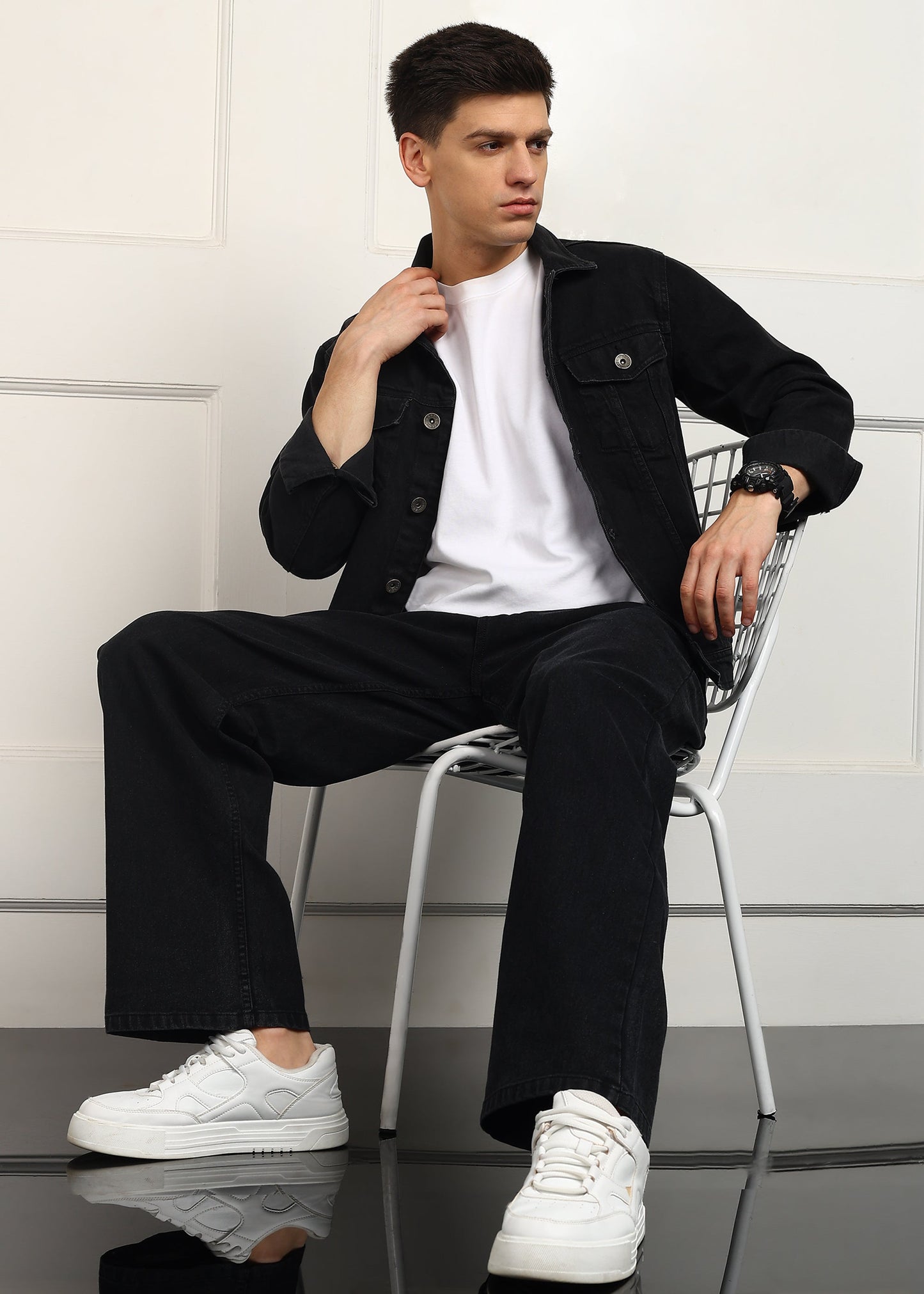 DENIMOR Loose Fit Men Black Jeans DENIMOR