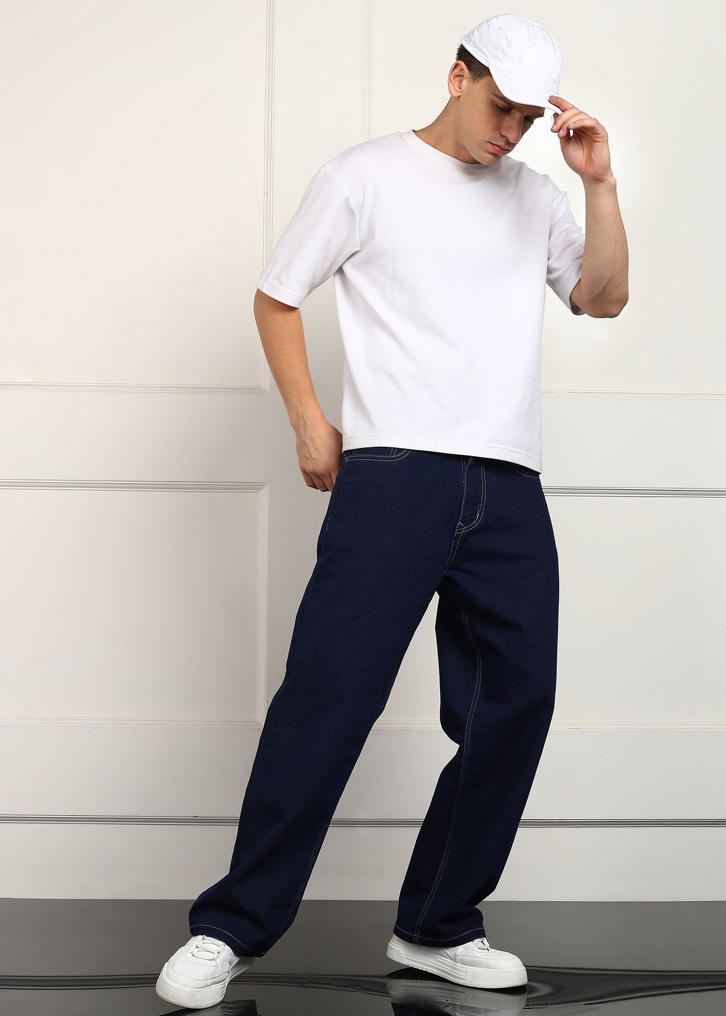 DENIMOR Loose Fit Men Dark Blue  Jeans DENIMOR