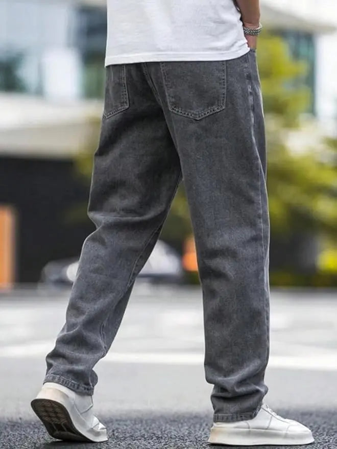 DENIMOR Loose Fit Men DARK Grey Jeans... DENIMOR