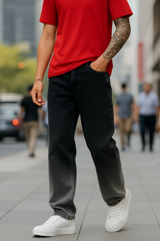 DENIMOR Loose Fit Men DOUBLE SHADE Jeans DENIMOR