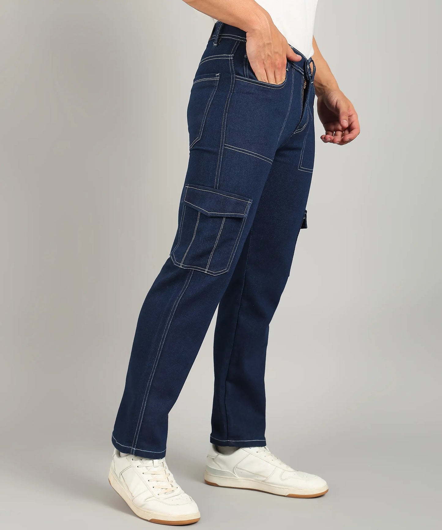 DENIMOR Men Lycra Cargos DENIMOR
