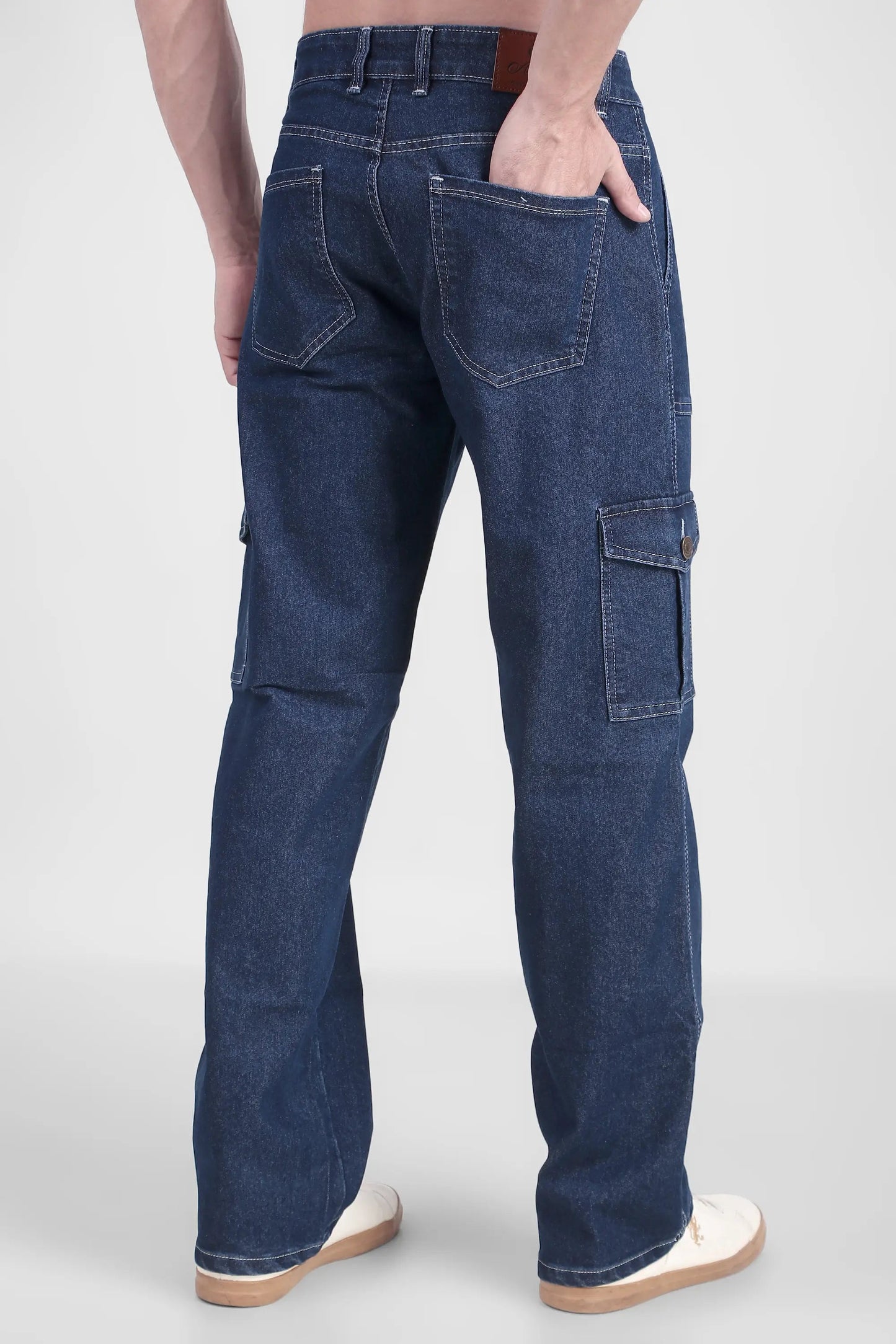 DENIMOR  Men Baggy Dark Blue Cargo DENIMOR