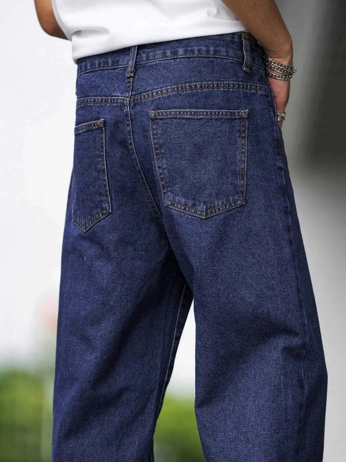 DENIMOR Loose Fit Men  Dark Blue Jeans DENIMOR