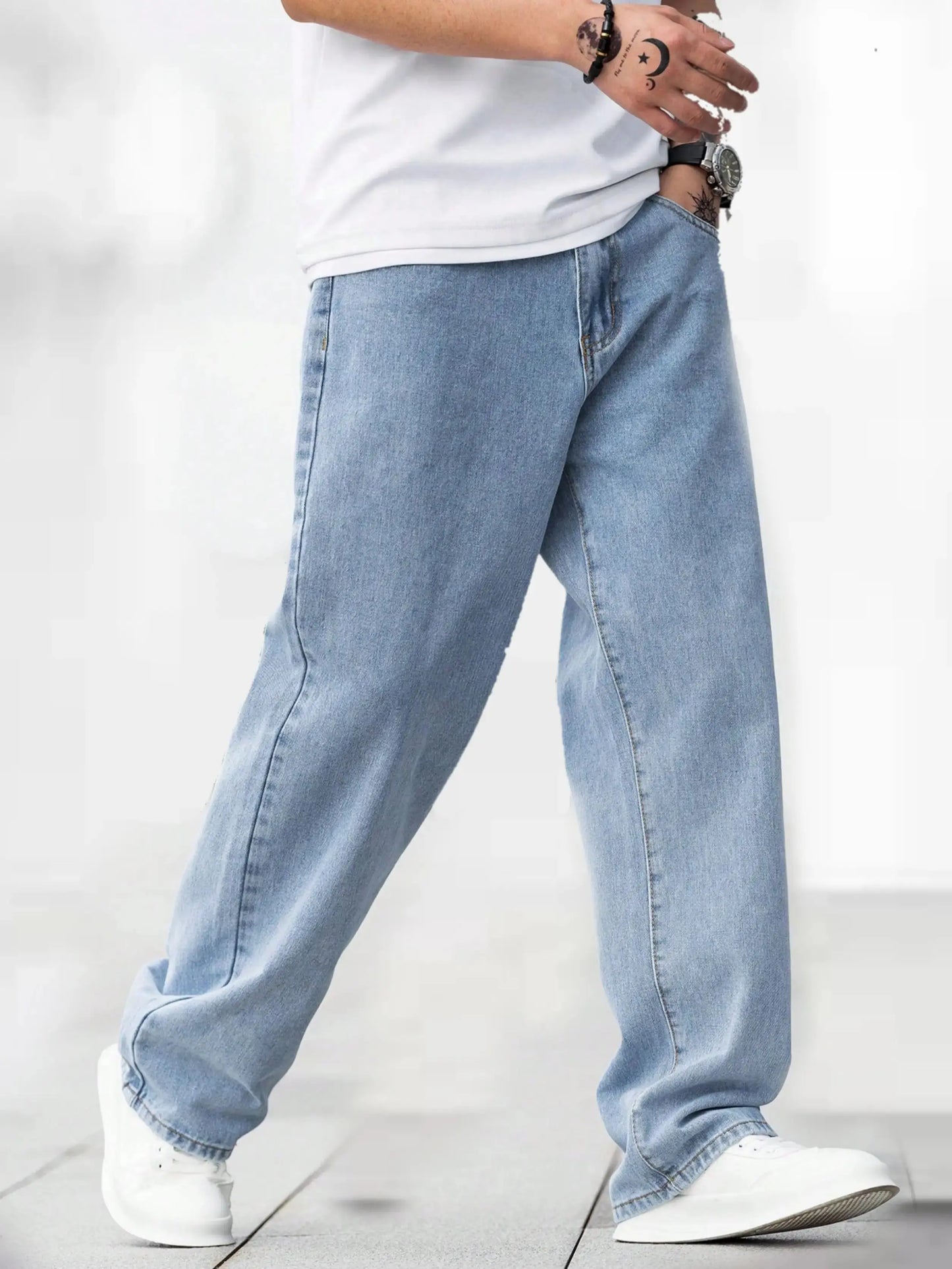 DENIMOR  Loose Fit Men Light Blue Jeans DENIMOR