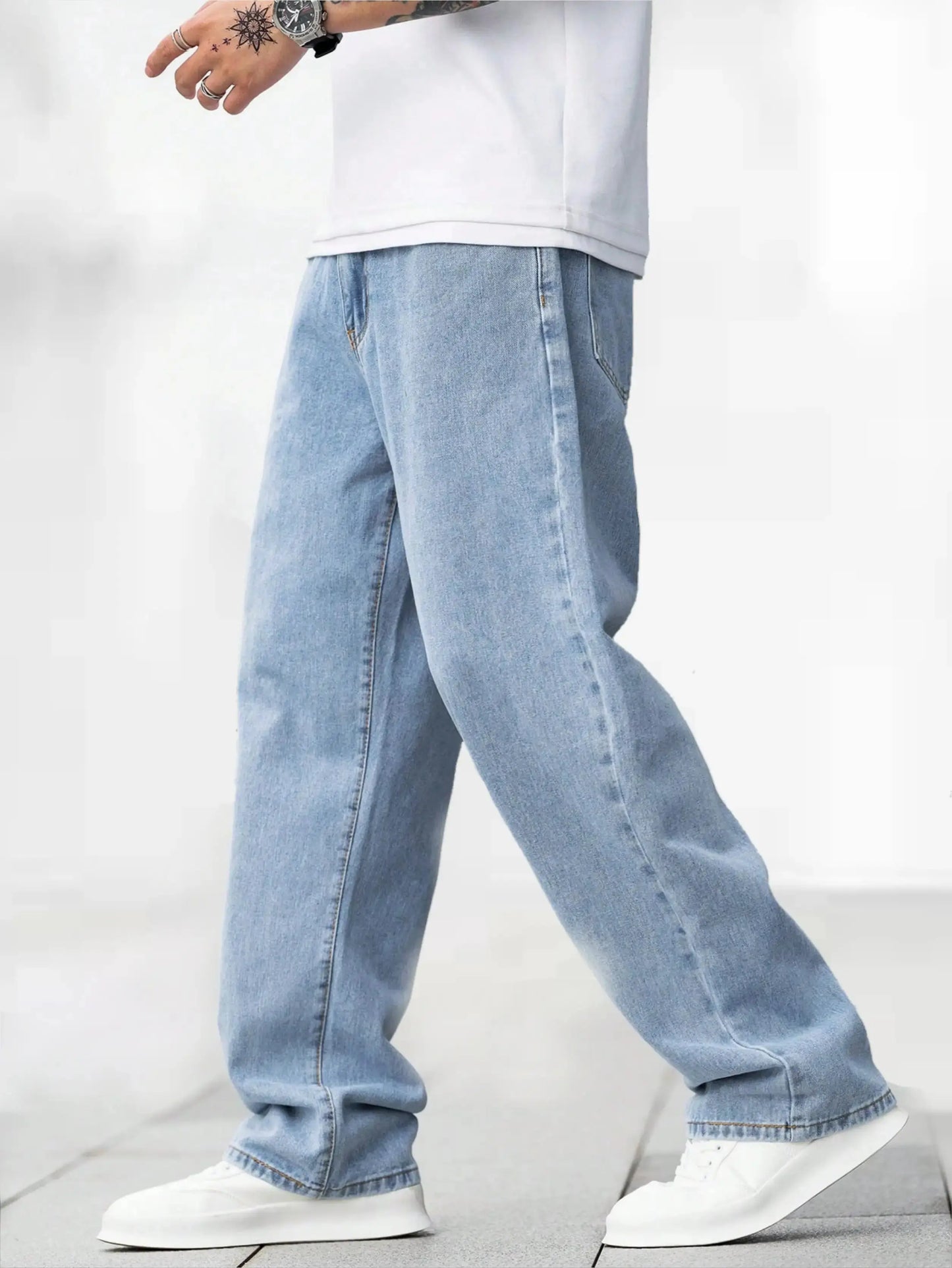 DENIMOR  Loose Fit Men Light Blue Jeans DENIMOR